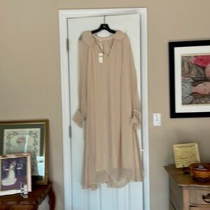NWT Anthropologie maxi dress. Beautiful layered dress 100% viscose. Size XS
